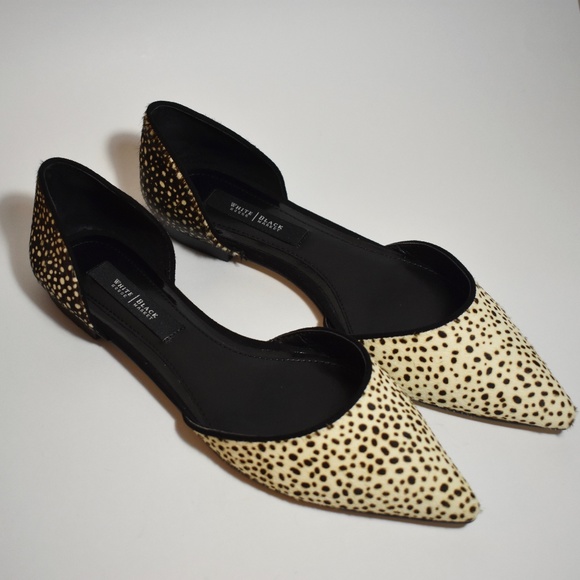 White House Black Market Shoes - NEW WHBM 'Cosima' Spotted Cow Hair Flats Size 7